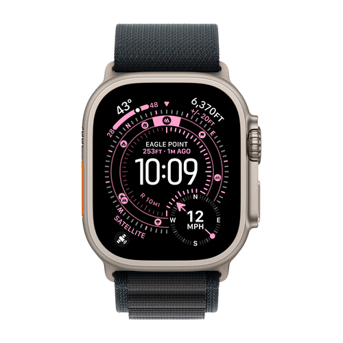 Умные часы Apple Watch Ultra 3 (2025) GPS + Cellular, 49mm, Natural Titanium Case with Black Alpine Loop, S