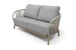 "Прато" лаунж-зона из искусственного ротанга на 4 персоны, цвет светло-серый