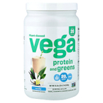 Vega, растительный протеин и зелень, со вкусом ванили, 614 г