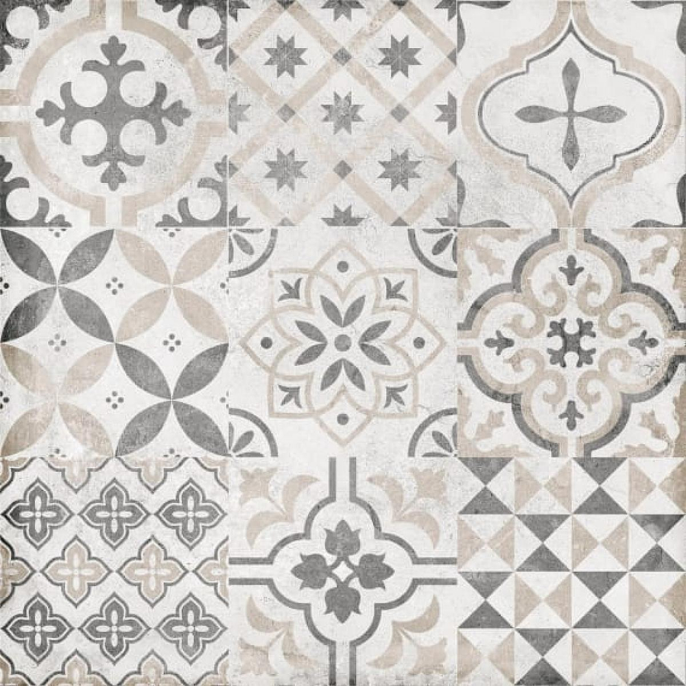 Керамогранит Цемент Стайл 7246-0005 45x45 орнамент 7246-0005
