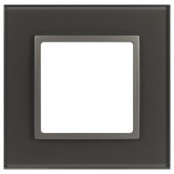Рамка для розеток и выключателей ЭРА Elegance 14-5101-16 на 1 пост, стекло, титан