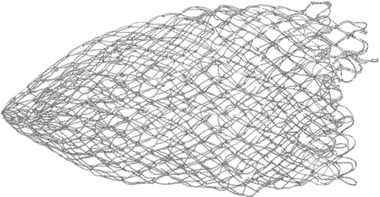 Запасная Сетка EcoPro / Helios под подсачек 60см Тенисная струна (Малая) HS-d=70L Плетенка