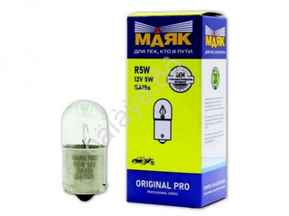 Автолампа  Р 12- 5 (R5W)  в габариты Маяк ORIGINAL PRO ОЕМ 01206\10  (уп 10шт)