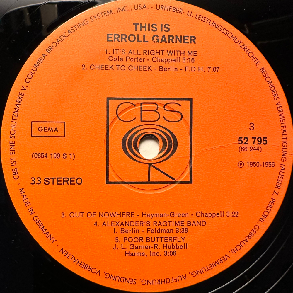 Erroll Garner - This Is Erroll Garner 2LP (Германия 1971г.)