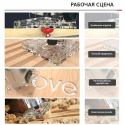 бесщеточный Беспроводной электрический фрезерный станок для резьбы по дереву, Фрезер комбинированный , 1 АКБ