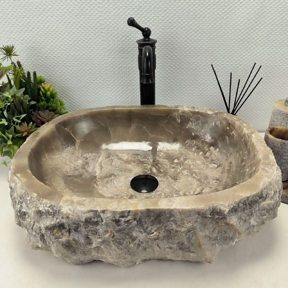 Раковина из оникса Erozy Grey EO-62221 52*43*15 0094