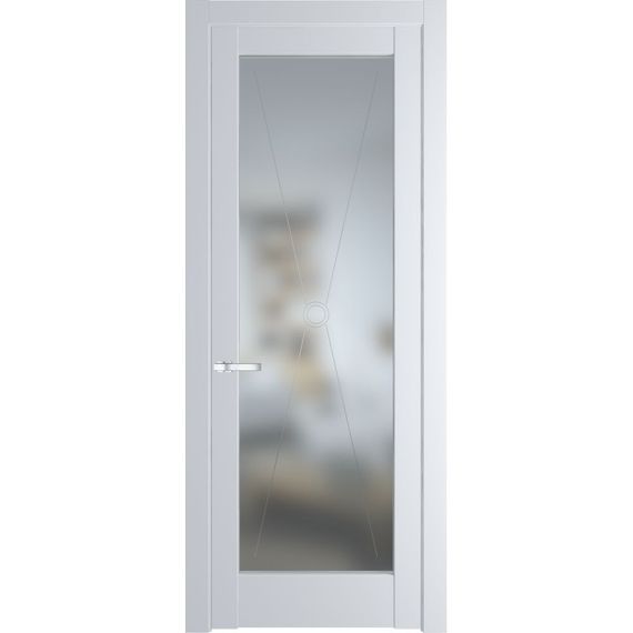 Межкомнатная дверь эмаль Profil Doors 1.1.2PM вайт остеклённая