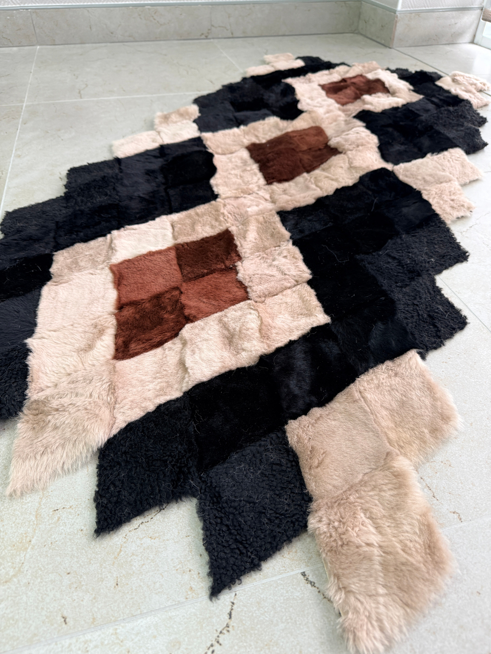 Меховой Коврик прикроватный накидка на кресло из овчины