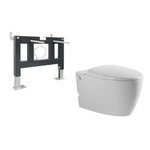 Комплект ABBER подвесной унитаз Bequem AC1107P белый с импульсным смывом с инсталляцией AC0101P
