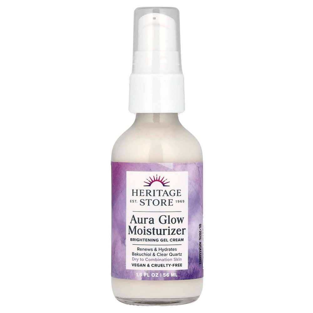 Heritage Store, Aura Glow Moisturizer, осветляющий гель-крем, 56 мл (1,9 жидк. унц.)