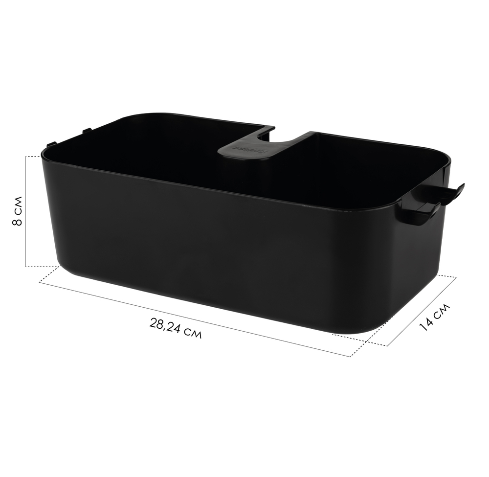 Полка для душа Kvina, цвет базальт, пластик