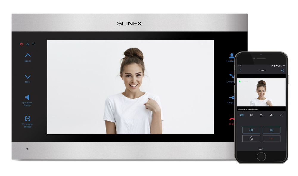 Видеодомофон Slinex SL-10N Cloud, цветной экран, датчик движения, камера, память