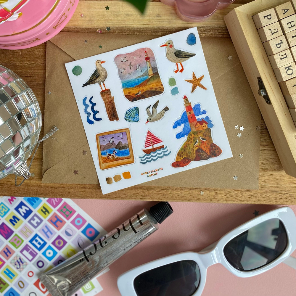 стикерпак "шум моря"