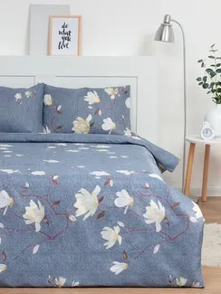 Постельное бельё 2 сп Экономь и Я «Магнолия» 173х215см, 175х214см, 50х70см-2 шт, 60 г/м2, микрофибра