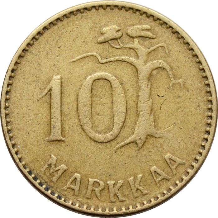 10 марок 1952-1962 Финляндия