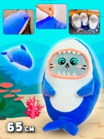 Мягкая игрушка кот акула 65 см большой