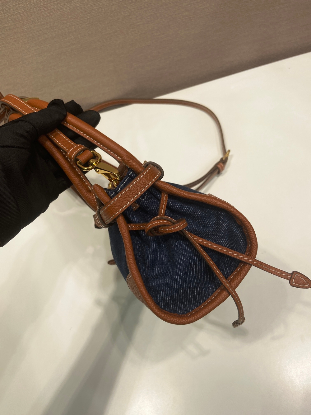 Prada Bonnie Leather Mini Handbag 23 cm