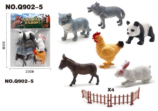 Фигурки "Животные" в пакете 6шт