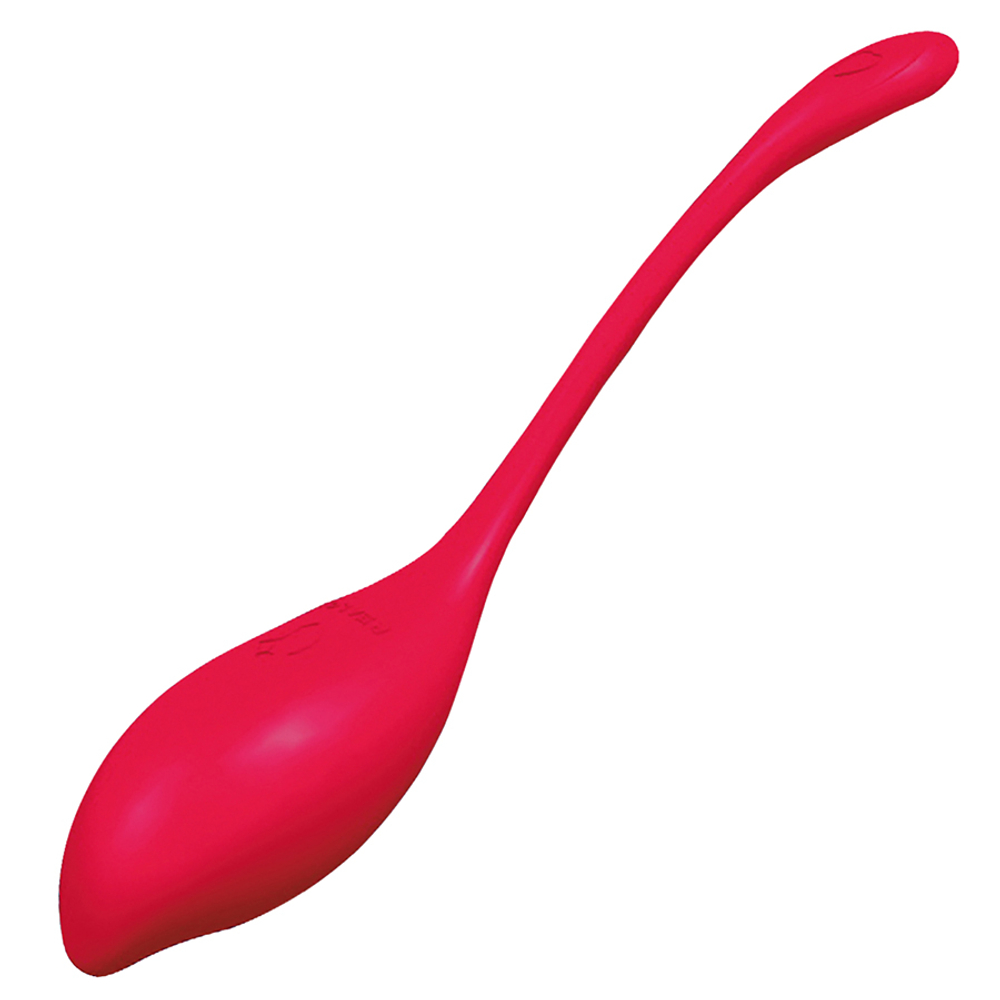 Красное силиконовое виброяйцо 18,5см с управлением через приложение Realov Serena Smart Mini Vibe Red