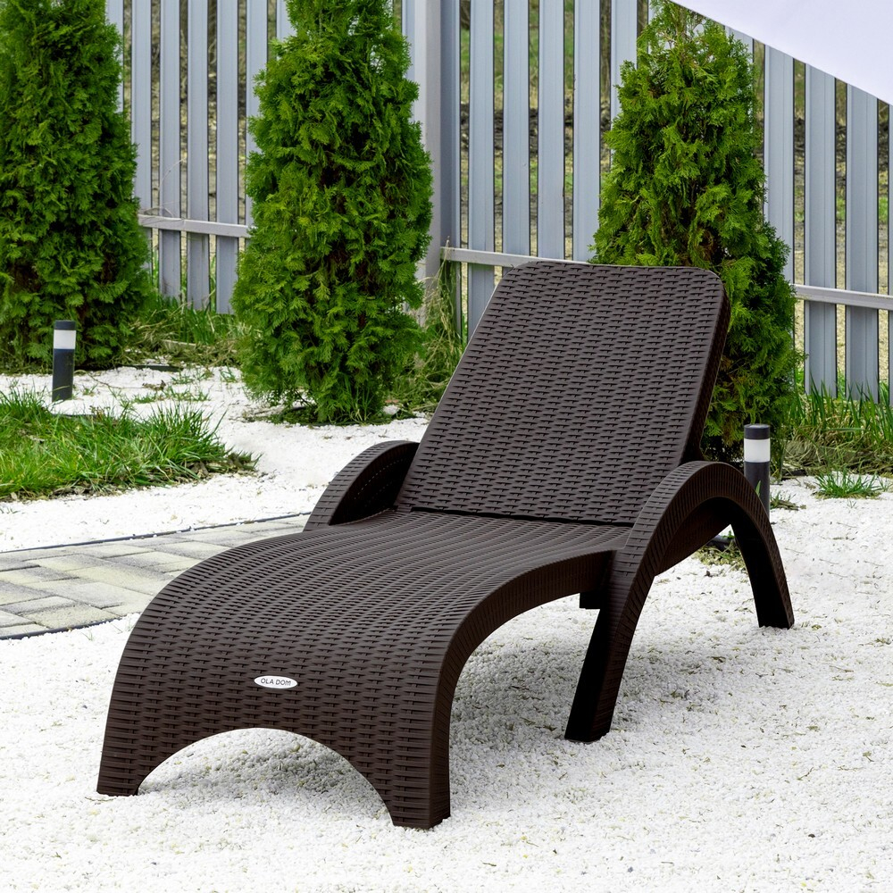 Шезлонг RATTAN Цвет: Коричневый