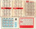 № 144 Набор из 5 переливных (стерео) Календариков . Мультфильмы СССР 1976, 1978, 1986, 1980 год.