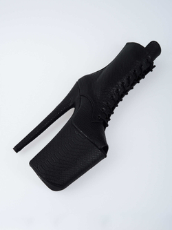 DRAGON. Ботильоны четверки. Эко кожа. Открытые - SHDB-023-4-zme-bl