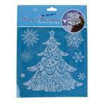 Наклейка новогодняя 18*23 см, 6 видов микс, пакет