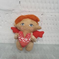 Игрушка (ручная работа) Амурчик Рыженький , 10 см