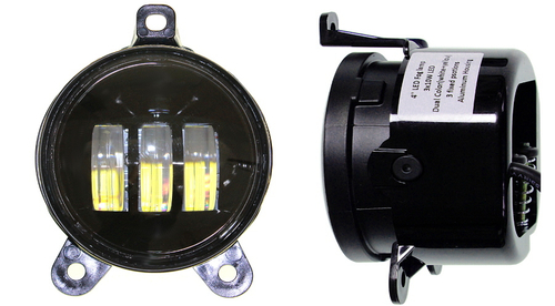 Фара п/туман. /Г-3302 Бизнес/ 3 LED 30W 10-30V 90*90*72 белый/желтый, встраиваемая (Nord Yada)