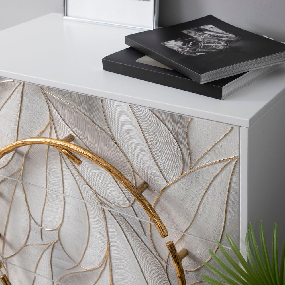 Комод Арт Сканди с 3 ящиками Айс Амбер