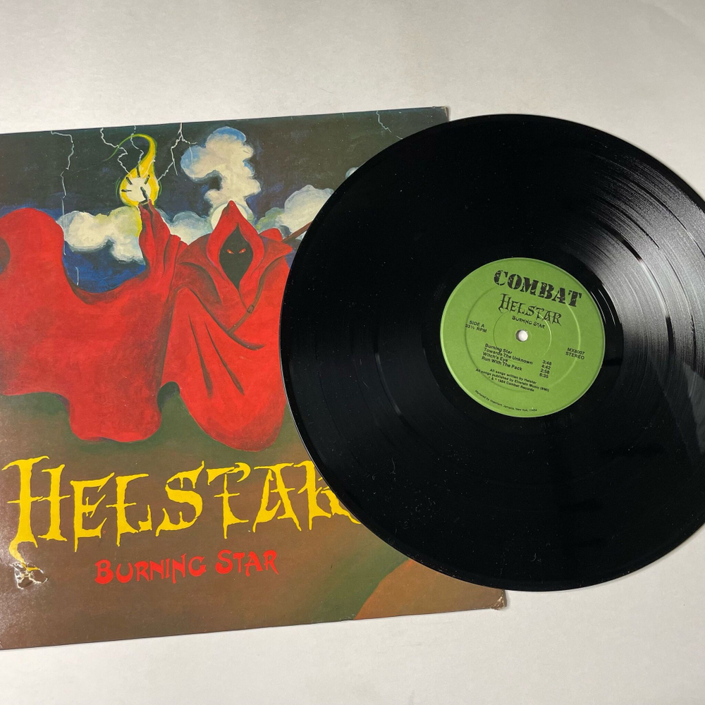 Винтажная виниловая пластинка LP Helstar Burning Star (USA 1984)