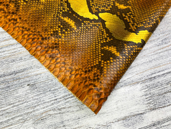 Metalic Orange (0,4-0,6 мм), цв Оранжевый, натуральная кожа питона