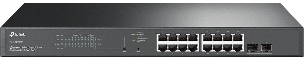 КОММУТАТОР POE+ SMART GBE 18-ПОРТОВЫЙ TP-LINK TL-SG2218P