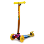 Самокат 4х-колес. с мигающими огнями, регулируемая высота: 78/82/87 см, колеса PU свет, макс. вес 50