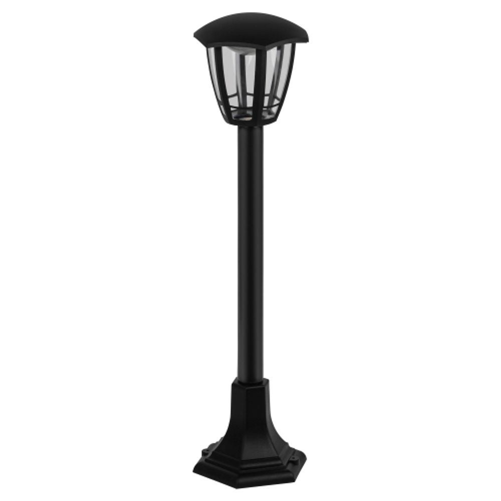 Садово-парковый светильник ЭРА ДТУ 07-8-004 Валенсия 3 черный 6 гранный напольный IP44 светодиодный 8Вт 3000K | Садово-парковые светильники