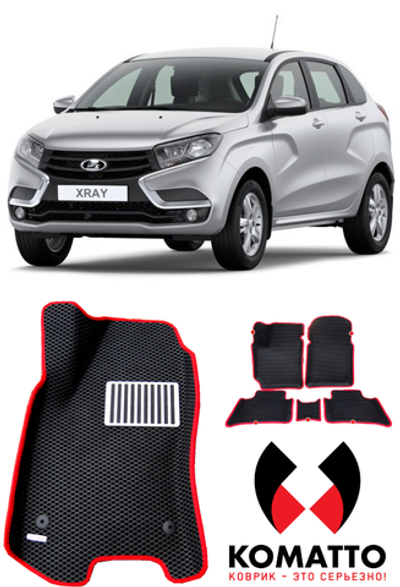 Автоковрики для Lada X-Ray. БЕЗ ящика под пассажирским сиденьем