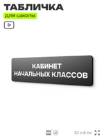 Табличка для школы Кабинет Начальных Классов, школьные таблички на дверь кабинета, 30х8 см, Айдентика Технолоджи