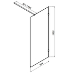 Душевая перегородка 90x195 см AM.PM X-Joy W94UWI-90-F1-MTE