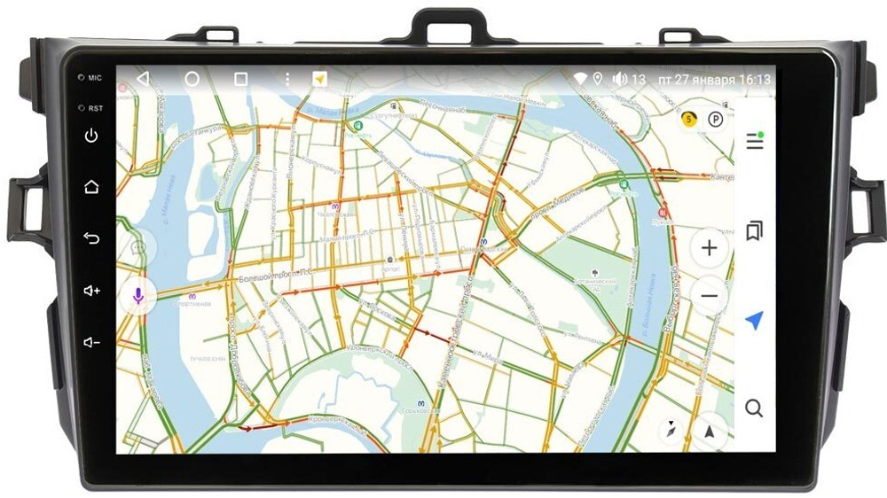 Магнитола для Toyota Corolla E150 2007-2013 (маленькая рамка) - Vaycar VA77-0063 на Android 13, 8-ядер, 2Гб-32Гб, 4G SIM-слот