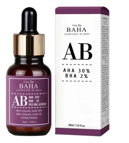 Cos de Baha Сыворотка для лица с гликолевой и салициловой кислотами -AHA/BHA AB Serum,30мл