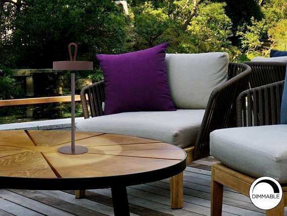 Настольная лампа Gong LED с отделкой Corten