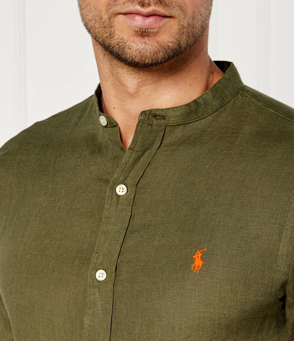 Льняная рубашка POLO RALPH LAUREN - хаки(710906946)