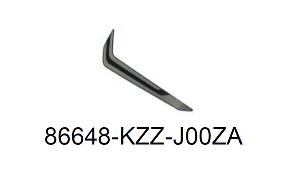 86648-KZZ-J00ZA. STRIPE D, L. MIDDLE COWL *TYPE1*. Honda CRF250Rally, Sticker OEM