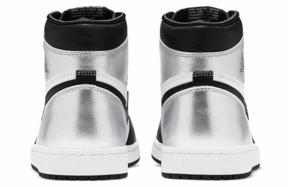 Кроссовки Jordan Air Jordan 1 High Og Retro "Silver Toe" (Женская размерная сетка)