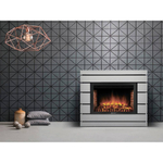 Каминокомплект: Очаг Electrolux EFP/P-2520LS N, портал Moderno 25 шпон белый дуб НС-1721366