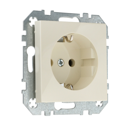 Розетка с заземлением 16А LIREGUS EPSILON IKL16-204-01.E/S слоновая кость