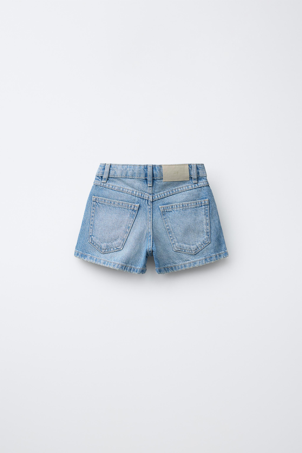 ZARA ДЖИНСОВЫЕ ШОРТЫ С ЖЕМЧУГОМ, СИНИЙ