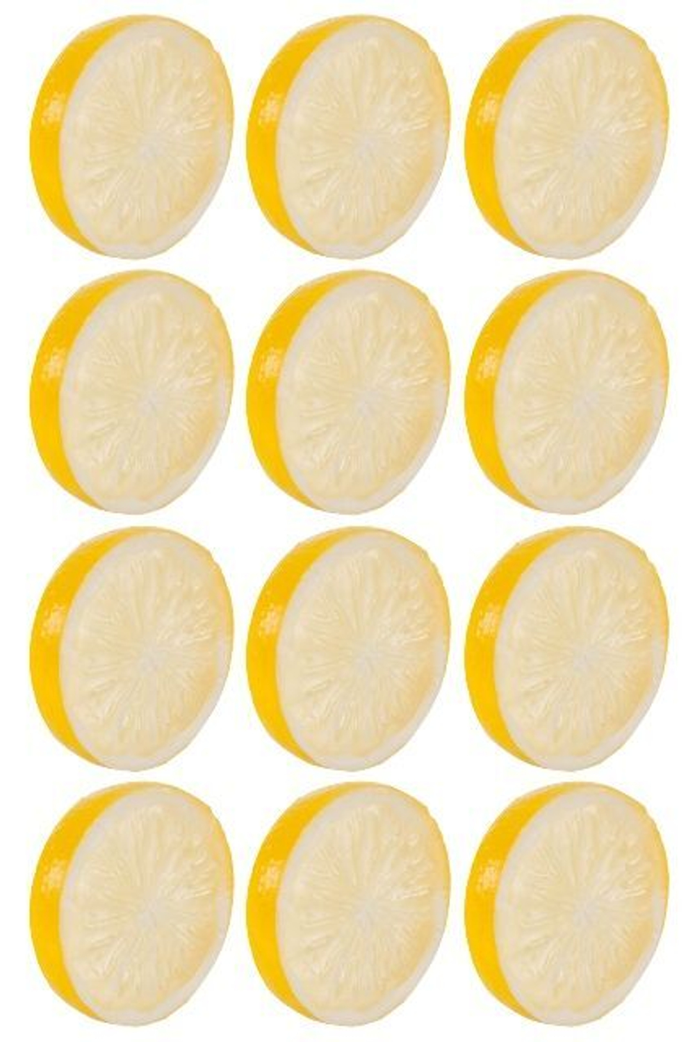 Набор из 12 шт декор "Лимонные дольки" 9гр пластик
