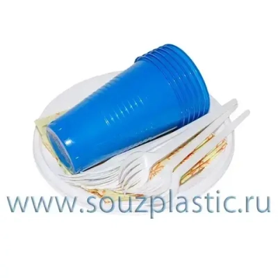 Набор одноразовой посуды 'Популярный' (6пр)