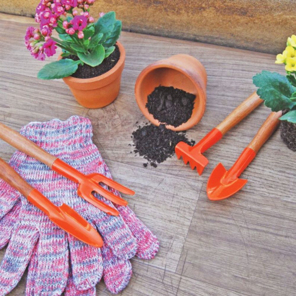 Набор садовых инструментов Tramontina 78104801 совок рыхлитель совок для прополки вилка посадочная | Tramontina